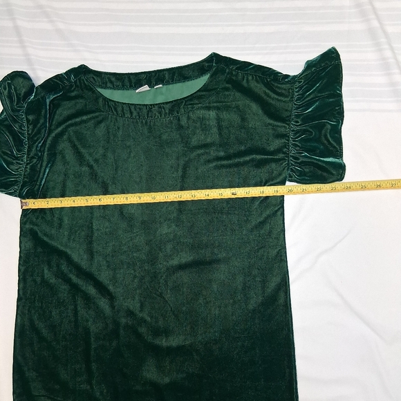 GAP Emerald Velvet Mini Dress Women Size S - Picture 8 of 16